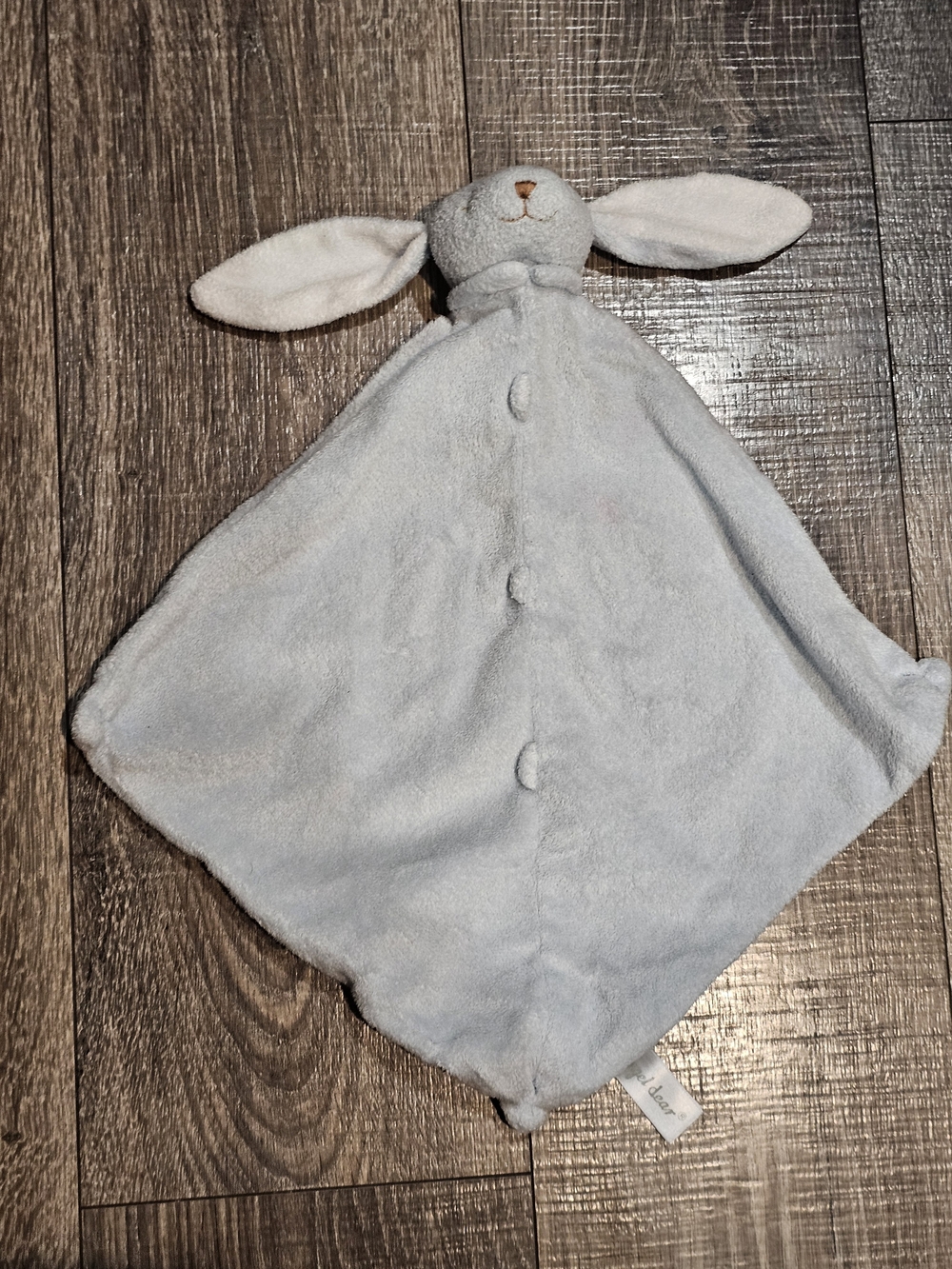 Lovies Set Plush Bunny Comforter & Hippo - Light Blue and Navy - Picture 2 of 3